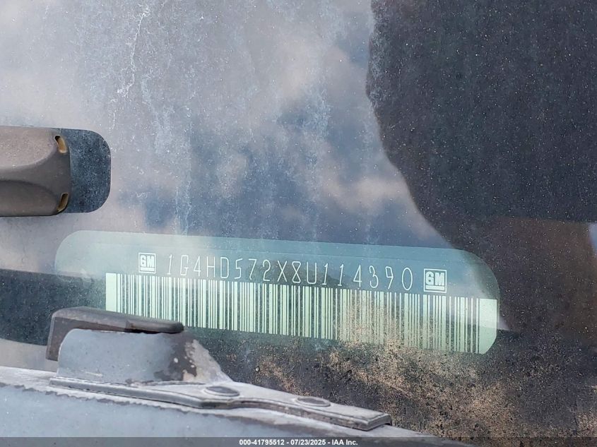 2008 Buick Lucerne Cxl VIN: 1G4HD572X8U114390 Lot: 41795512