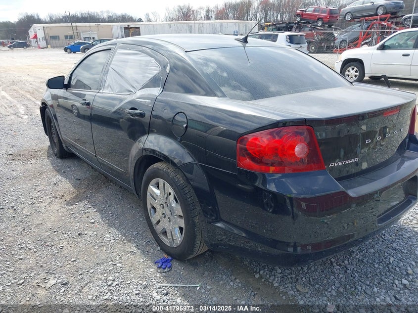 2012 DODGE AVENGER VIN: 1C3CDZAB3CN324044