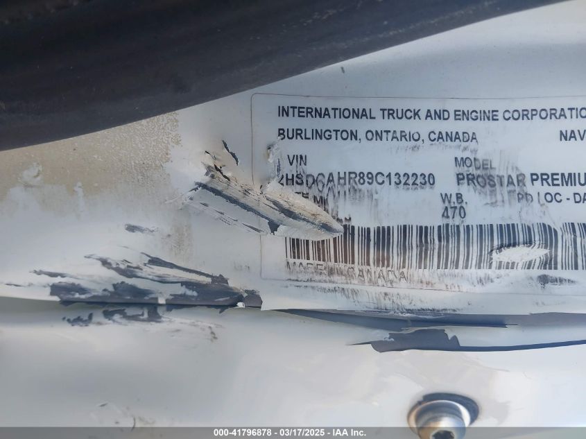 2009 International Prostar Premium VIN: 2HSDCAHR89C132230 Lot: 41796878