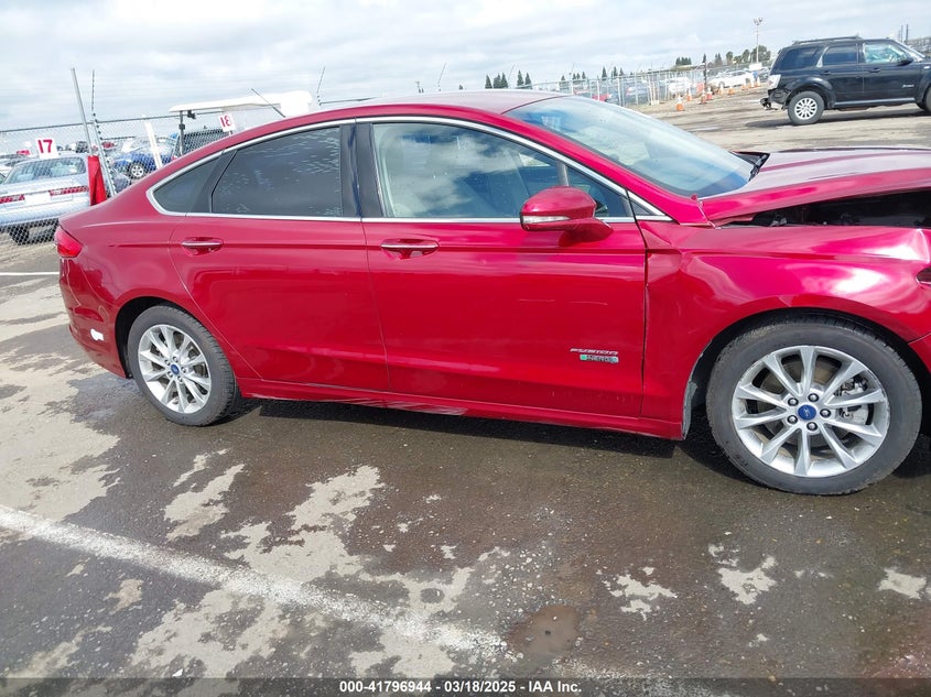 2017 FORD FUSION ENERGI VIN: 3FA6P0PU6HR229685