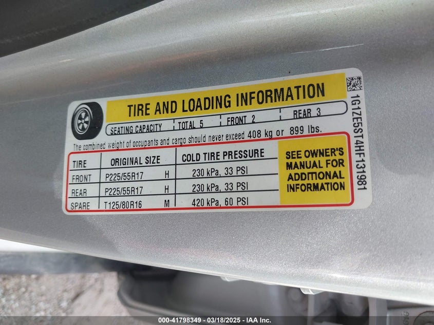 2017 CHEVROLET MALIBU 1LT - 1G1ZE5ST4HF131981