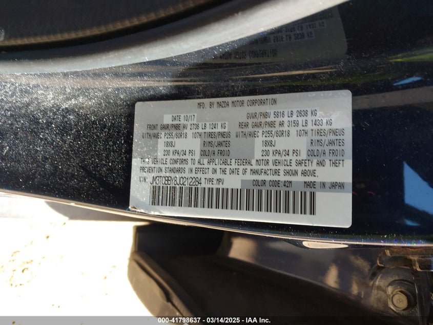 2018 MAZDA CX-9 SPORT - JM3TCBBY8J0212284