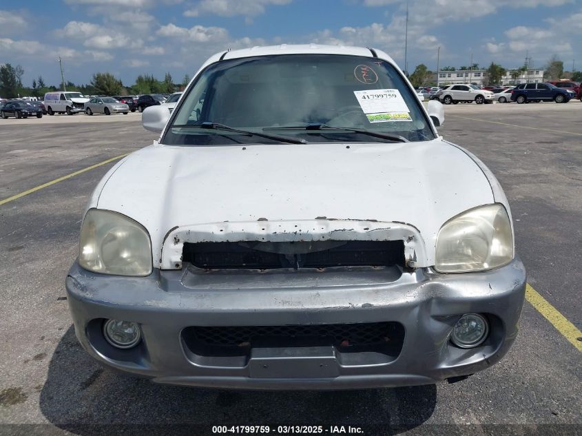 2001 Hyundai Santa Fe 2.7L V6 Gls/2.7L V6 Lx VIN: KM8SC83D41U111346 Lot: 41799759