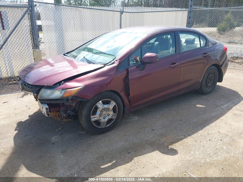 2012 HONDA CIVIC VIN: 2HGFB2F54CH531562