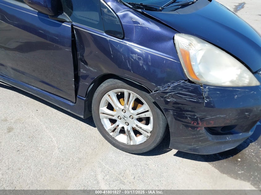 2009 HONDA FIT VIN: JHMGE88479S007307