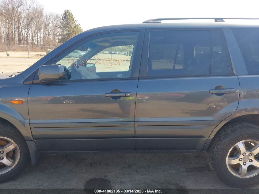 2006 Honda Pilot Ex-L VIN: 5FNYF186X6B015907 Lot: 41802135