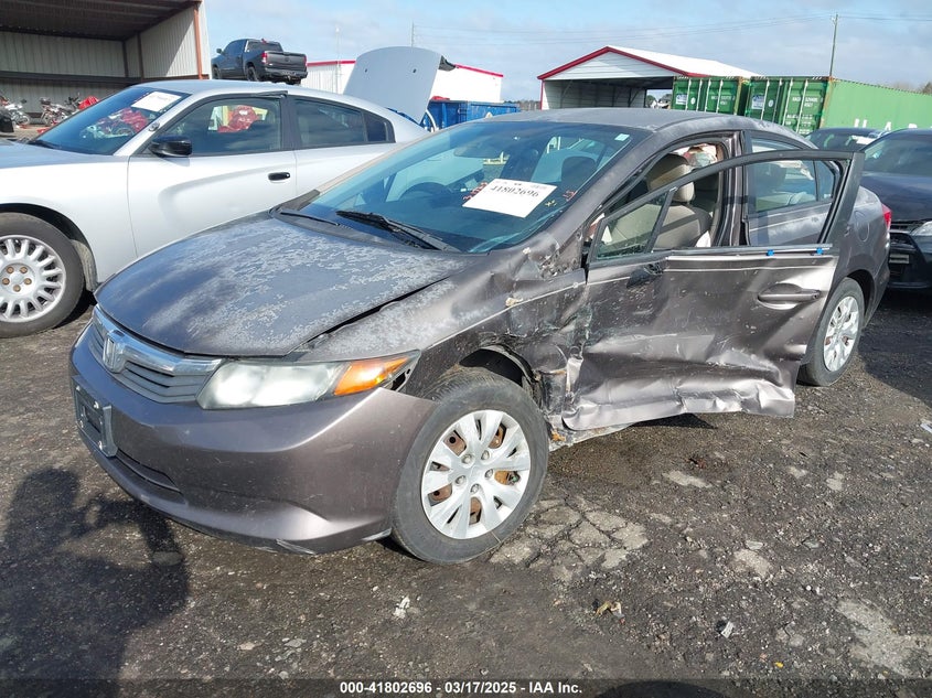 2012 HONDA CIVIC VIN: 2HGFB2F51CH578001