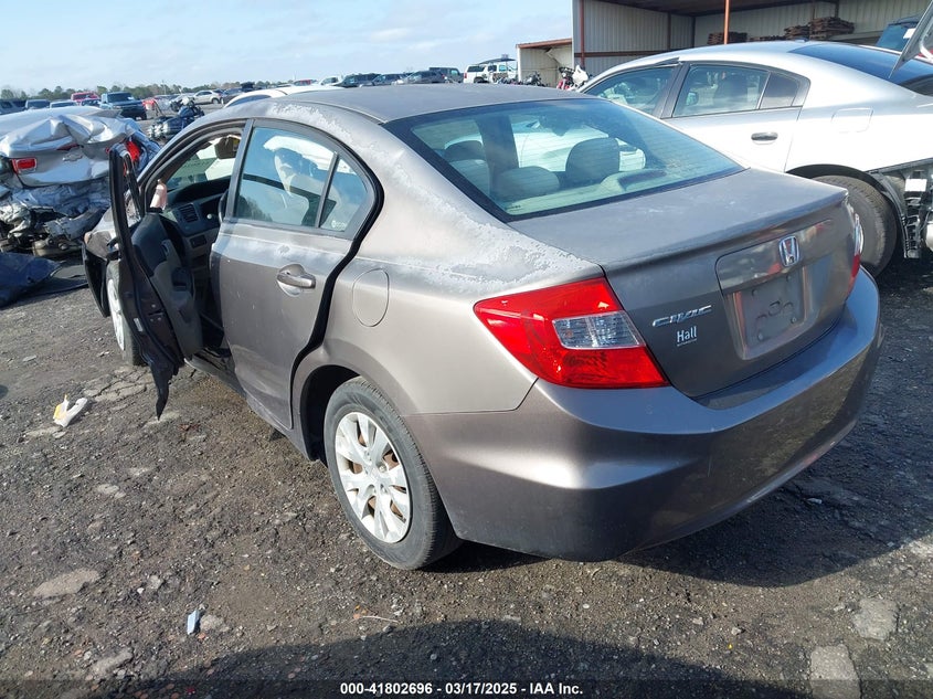 2012 HONDA CIVIC VIN: 2HGFB2F51CH578001