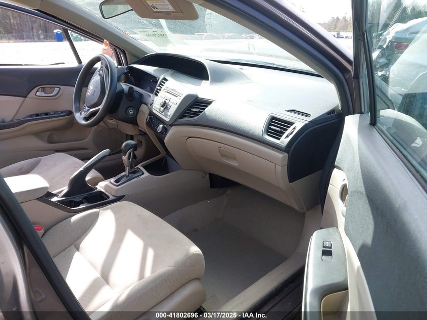 2012 HONDA CIVIC VIN: 2HGFB2F51CH578001