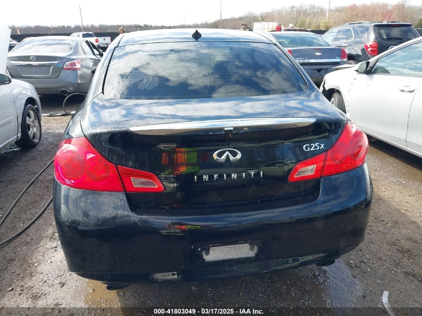 2011 Infiniti G25X VIN: JN1DV6AR5BM652422 Lot: 41803049