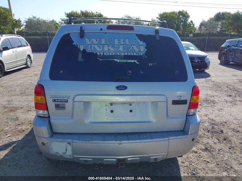 2006 FORD ESCAPE VIN: 1FMCU94156KB98012