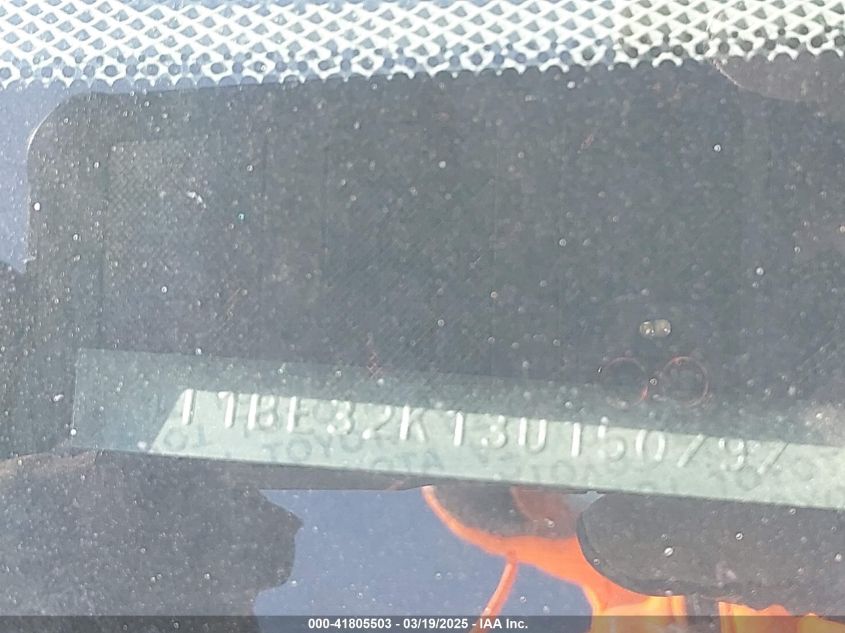 2003 Toyota Camry Le VIN: 4T1BE32K13U150797 Lot: 41805503