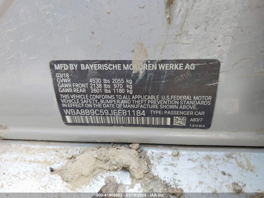 2018 BMW 330I - WBA8B9C59JEE81184