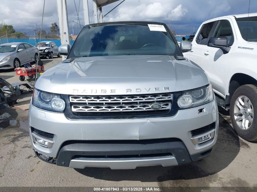 2014 Land Rover Range Rover Sport 3.0L V6 Supercharged Hse VIN: SALWR2WFXEA312957 Lot: 41807943