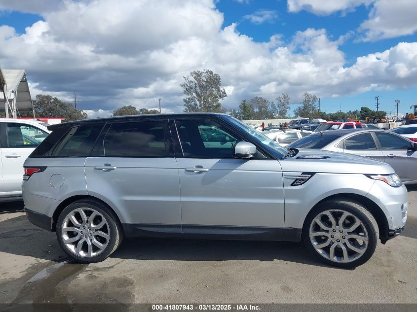 2014 Land Rover Range Rover Sport 3.0L V6 Supercharged Hse VIN: SALWR2WFXEA312957 Lot: 41807943
