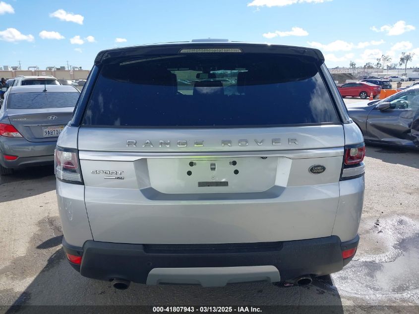 2014 Land Rover Range Rover Sport 3.0L V6 Supercharged Hse VIN: SALWR2WFXEA312957 Lot: 41807943