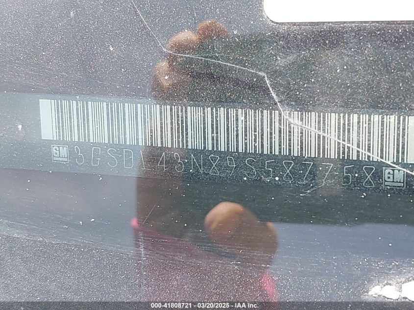 2009 Saturn Vue V6 Xe VIN: 3GSDL43N89S587758 Lot: 41808721