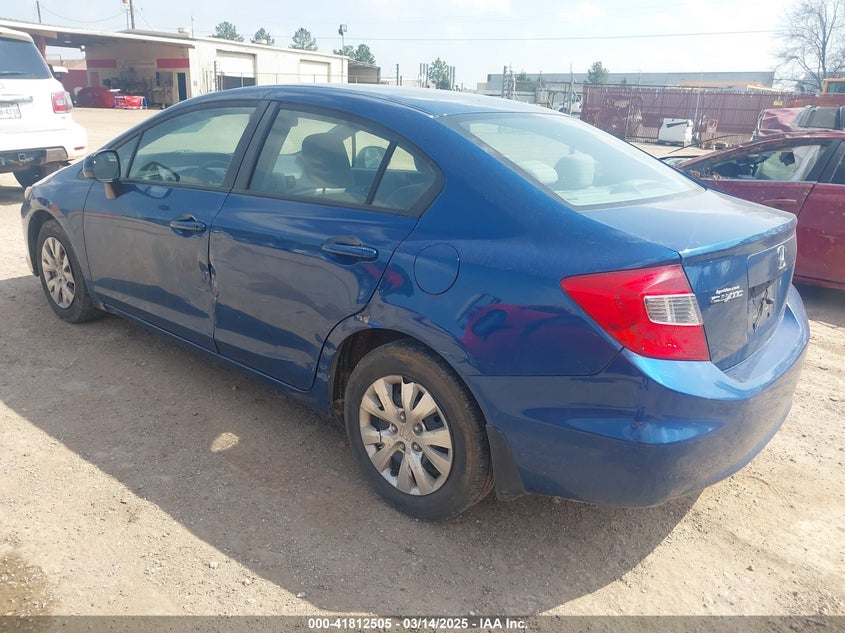 2012 HONDA CIVIC VIN: 2HGFB2F53CH545615