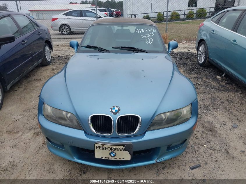 2001 BMW Z3 2.5I VIN: WBACN33481LK49139 Lot: 41812649