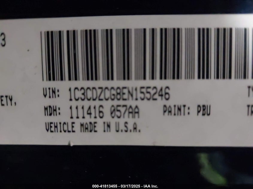 2014 DODGE AVENGER SXT - 1C3CDZCG8EN155246