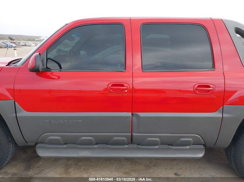 2002 Chevrolet Avalanche 1500 VIN: 3GNEC13T32G190102 Lot: 41813845