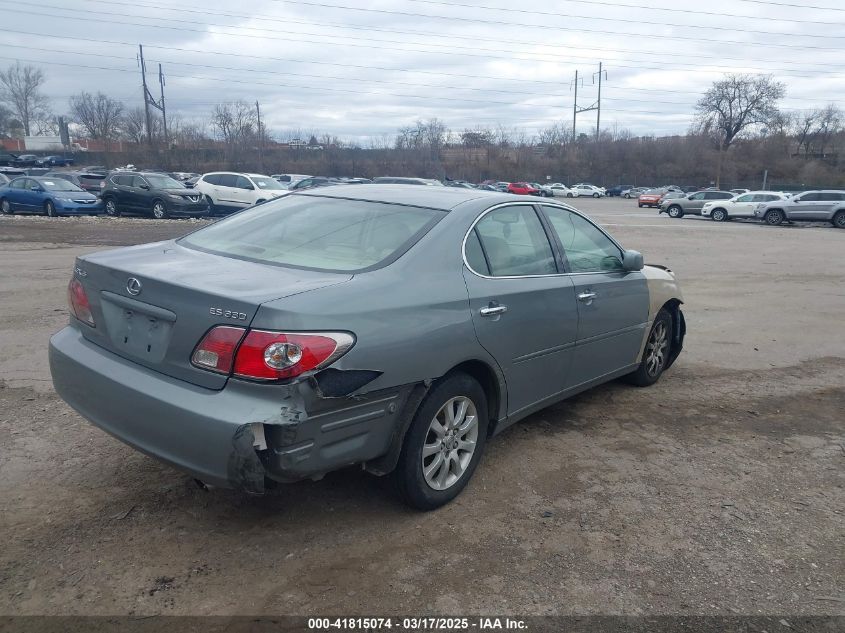 2004 Lexus Es 330 VIN: JTHBA30G645001729 Lot: 41815074