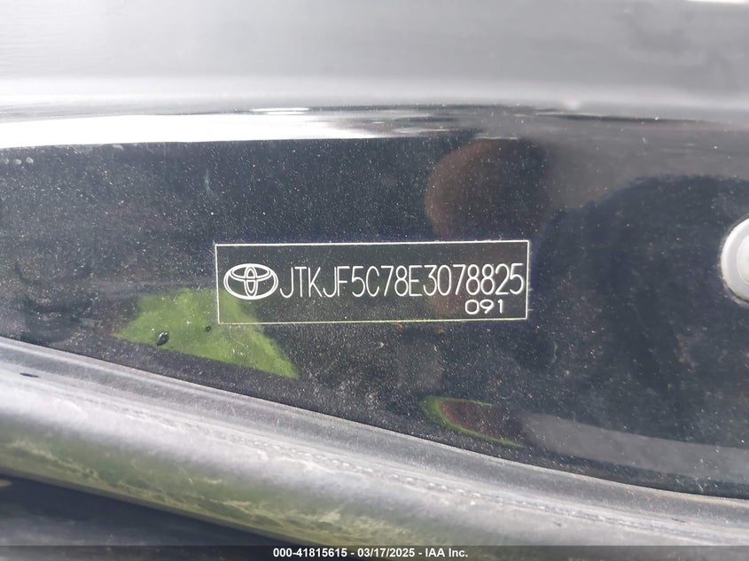 2014 SCION TC VIN: JTKJF5C78E3078825