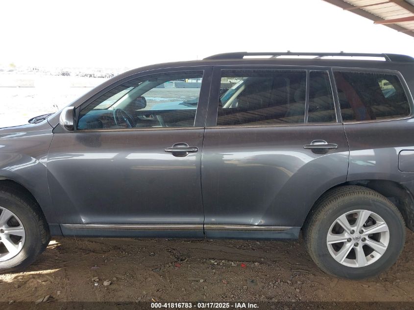 2013 Toyota Highlander Base Plus V6 VIN: 5TDZK3EH0DS134334 Lot: 41816783