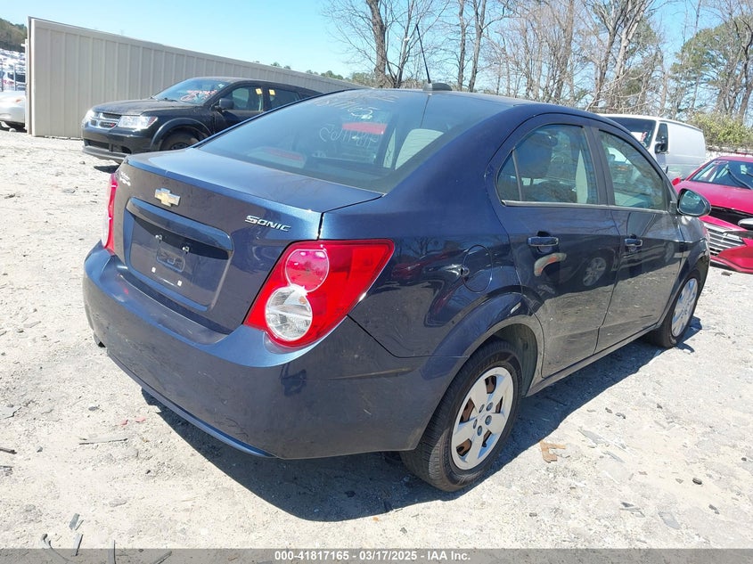 2015 CHEVROLET SONIC VIN: 1G1JA5SHXF4165694