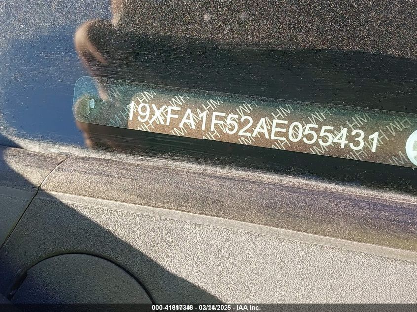 2010 Honda Civic Lx VIN: 19XFA1F52AE055431 Lot: 41817348