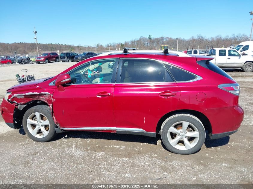 2012 Lexus Rx 350 VIN: 2T2BK1BA4CC138886 Lot: 41819675