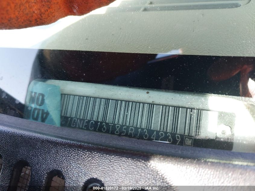 2005 Chevrolet Tahoe Lt VIN: 1GNEC13T85R134239 Lot: 41820172