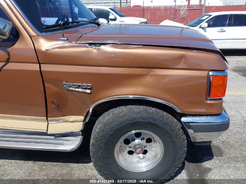 1991 Ford Bronco U100 VIN: 1FMEU15N2MLA32730 Lot: 41821669