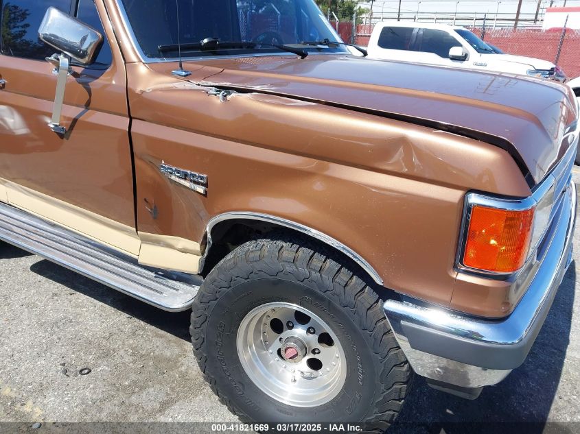 1991 Ford Bronco U100 VIN: 1FMEU15N2MLA32730 Lot: 41821669