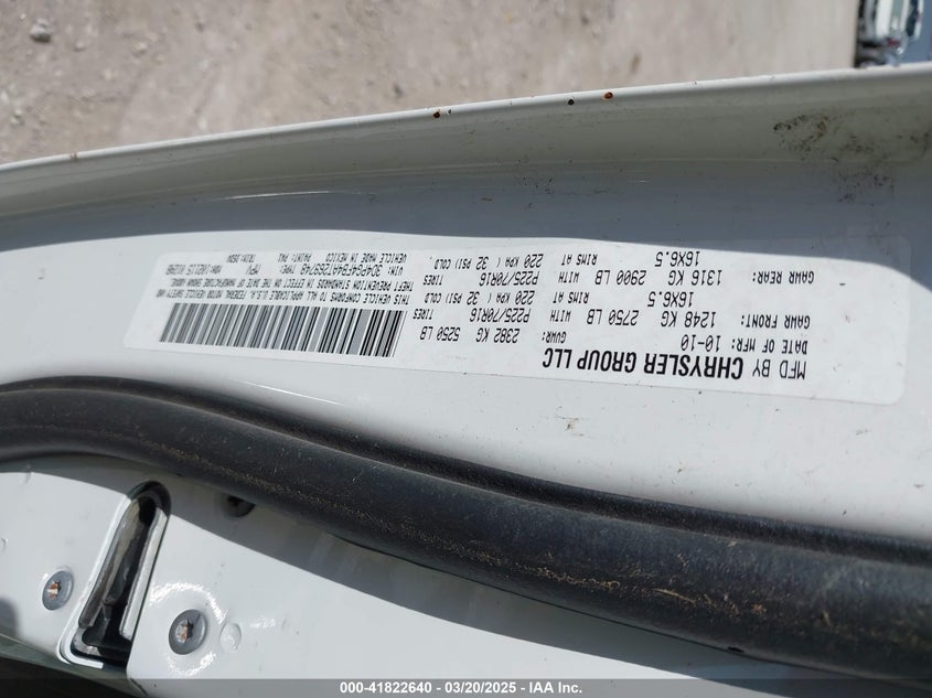 2010 DODGE JOURNEY VIN: 3D4PG4FB4AT269748