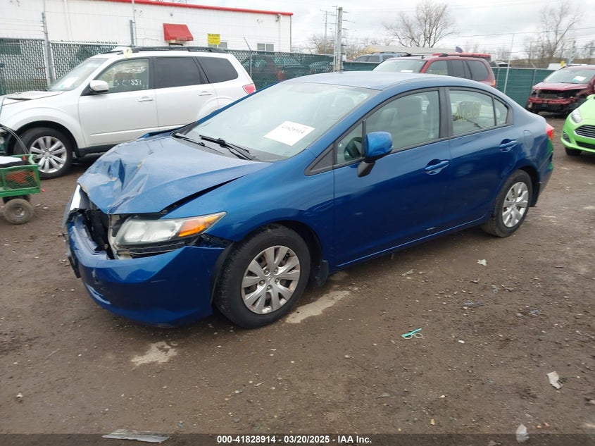 2012 HONDA CIVIC VIN: 19XFB2F54CE069613
