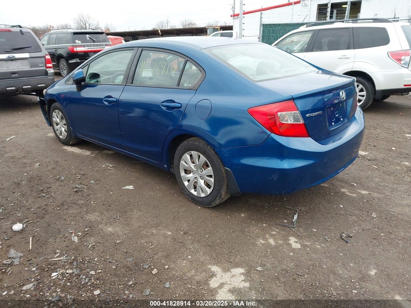 2012 HONDA CIVIC VIN: 19XFB2F54CE069613