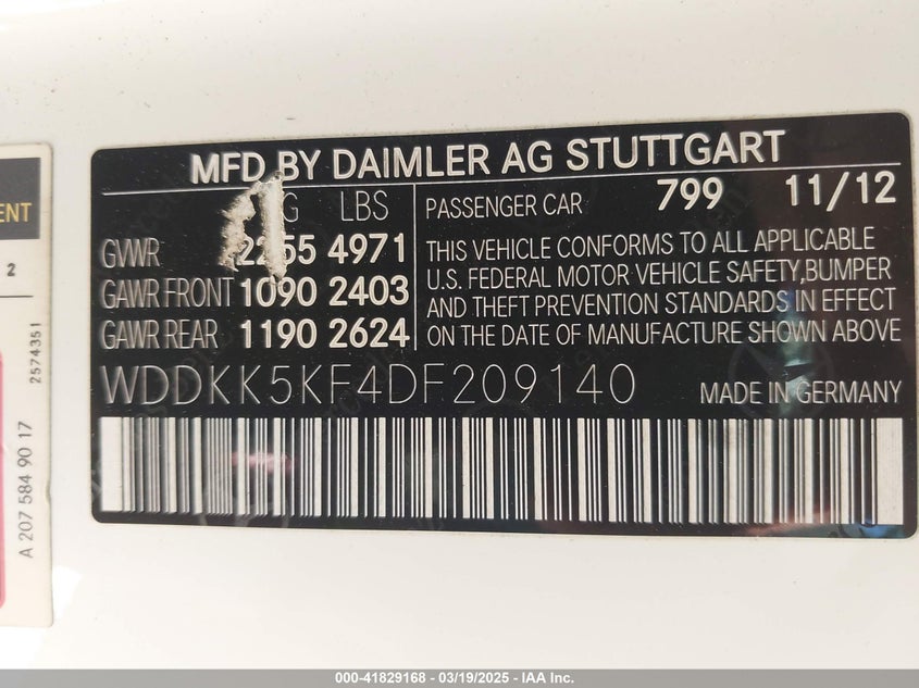 2013 MERCEDES-BENZ E 350 - WDDKK5KF4DF209140