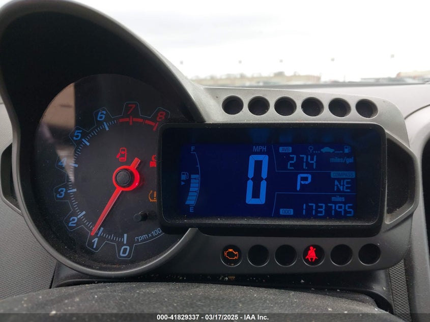 2013 CHEVROLET SONIC VIN: 1G1JE5SH6D4172014