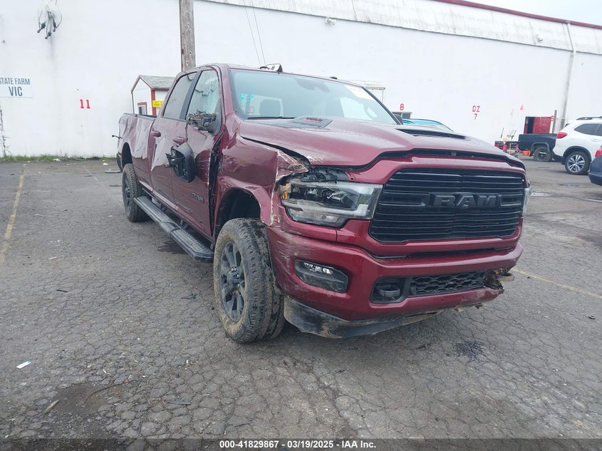 2024 Ram 3500 Laramie 4X4 8' Box red truck diesel 3C63R3JL1RG265653 photo #1