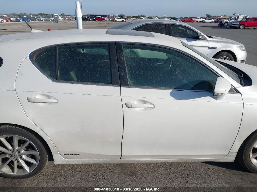 2012 Lexus Ct 200H Premium VIN: JTHKD5BH2C2096511 Lot: 41830310