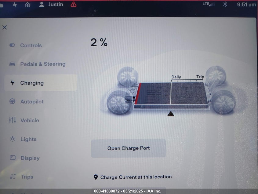2015 TESLA MODEL S VIN: 5YJSA4H43FF083602
