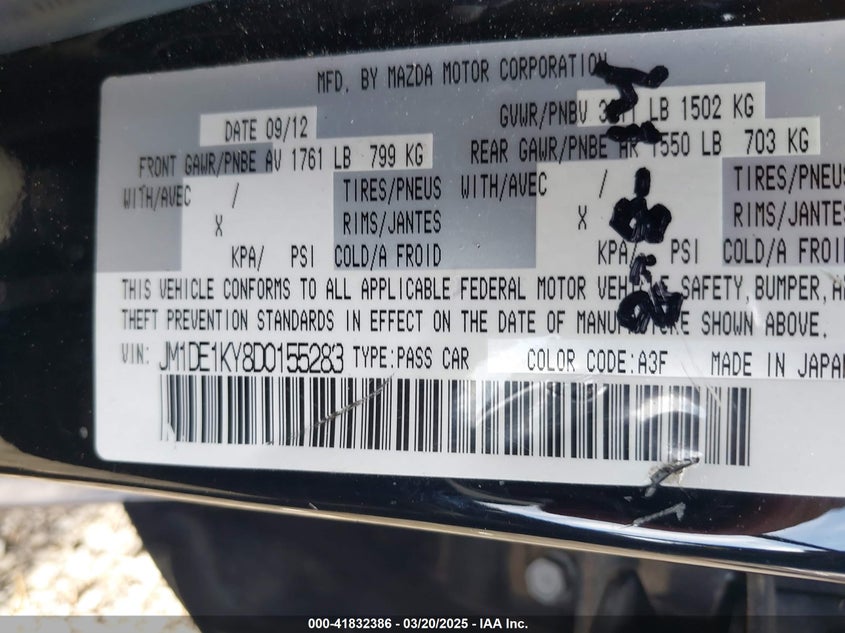 2013 MAZDA MAZDA2 SPORT JM1DE1KY8D0155283