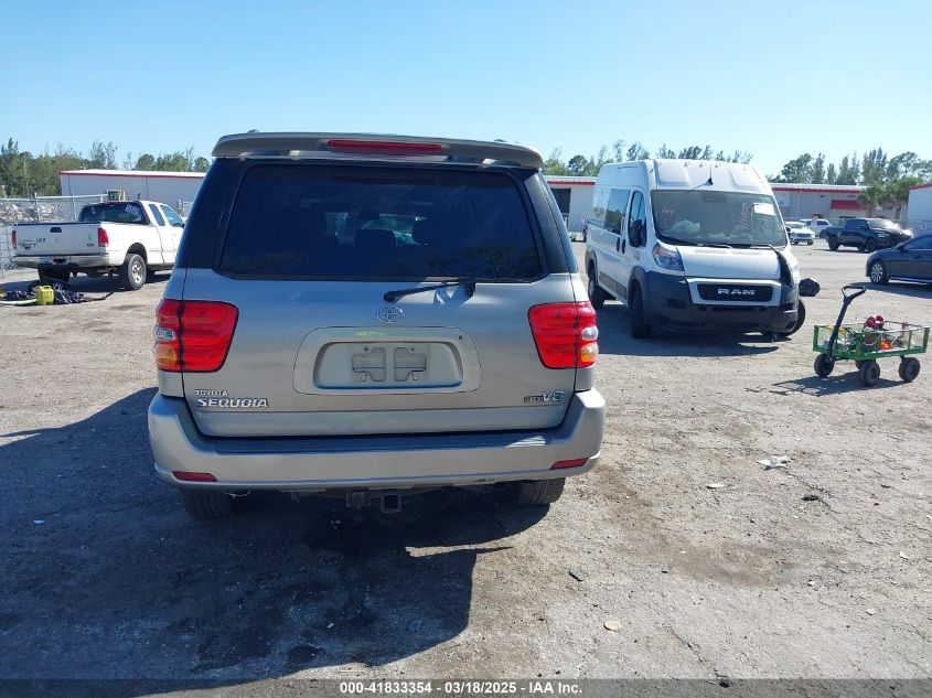 2003 Toyota Sequoia Limited V8 VIN: 5TDZT38A73S165378 Lot: 41833354