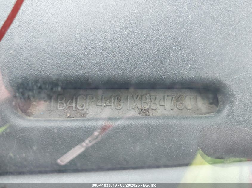 1999 Dodge Grand Caravan Se VIN: 1B4GP44G1XB847601 Lot: 41833819