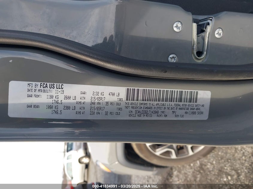 2020 JEEP COMPASS TRAILHAWK 4X4 - 3C4NJDDB2LT143948