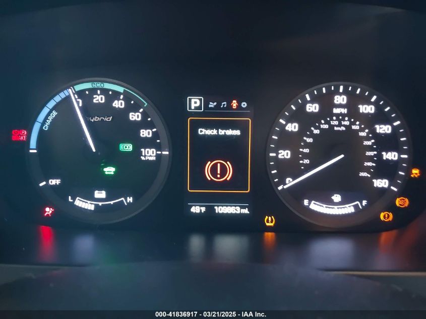 2016 Hyundai Sonata Hybrid Se VIN: KMHE24L19GA041755 Lot: 41836917