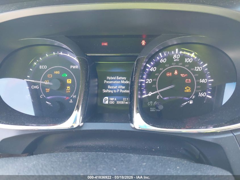 2013 Toyota Avalon Hybrid Xle Premium VIN: 4T1BD1EB5DU007419 Lot: 41836922