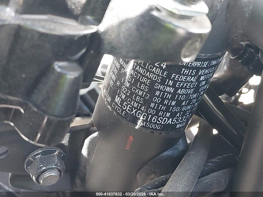 2025 KAWASAKI EX500 - ML5EXGG16SDA53321