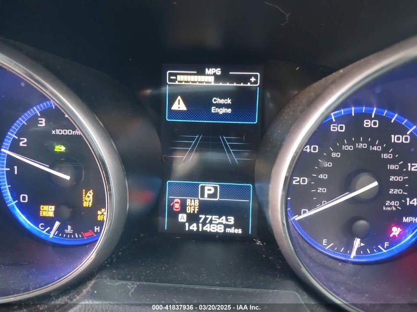 2017 Subaru Legacy 2.5I Limited VIN: 4S3BNAK67H3065620 Lot: 41837936